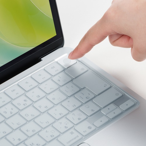Touch ID部分の切り抜きを示すメーカー写真。