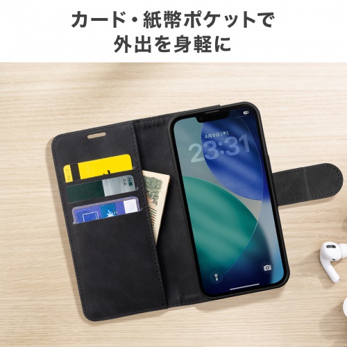 カード3枚と紙幣を収納するメーカー例。カード・紙幣は付属しない。