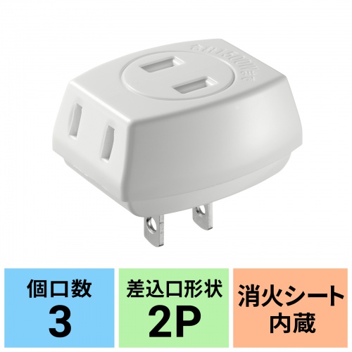 3個口、2P、内部シートを示すメーカー仕様図。