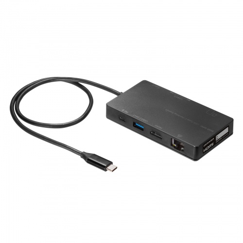 USB-DKM3BKN本体。約50cmのUSB-Cケーブルは一体型です。